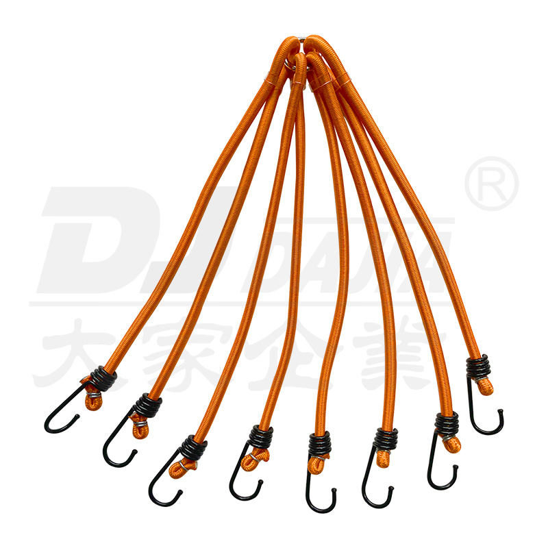 8mm bungee cords för 8 armar elastiska bagageband med krokar